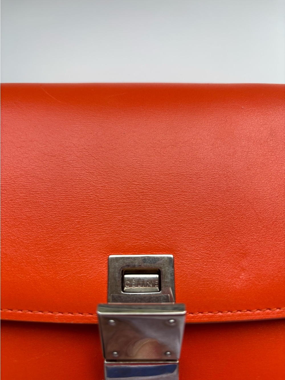 2017 Céline Classic Box Bag Orange crossbody - Picture 8 of 15